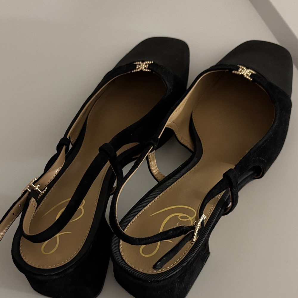 Elegant Black Women's Slingback Shoes no box